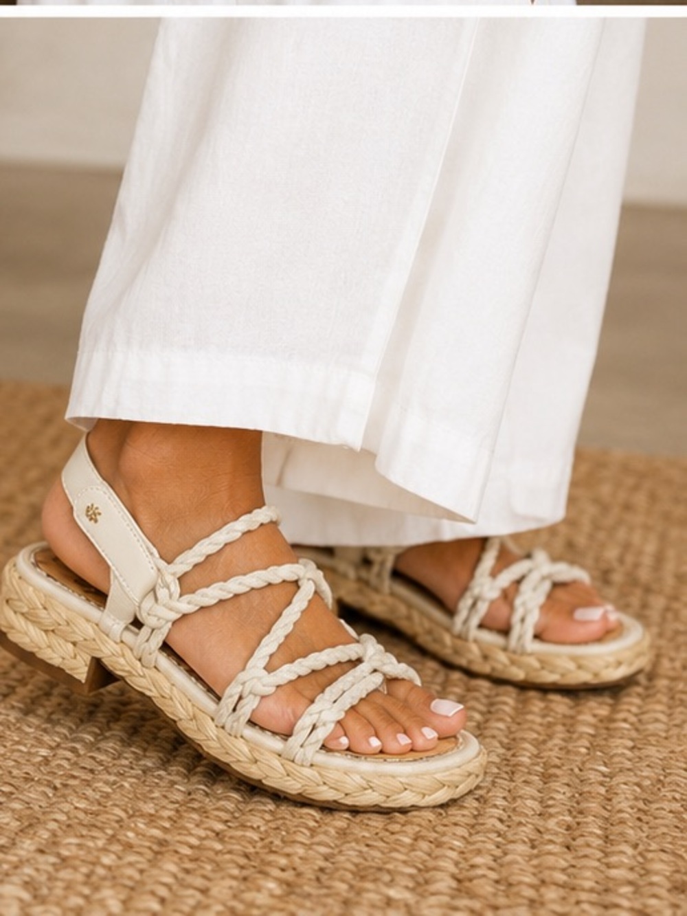 SAM EDELMAN CRISTAN
IVORY ROPE ROUND TOE ESPADRILLE, Exc. Condition, Size 10